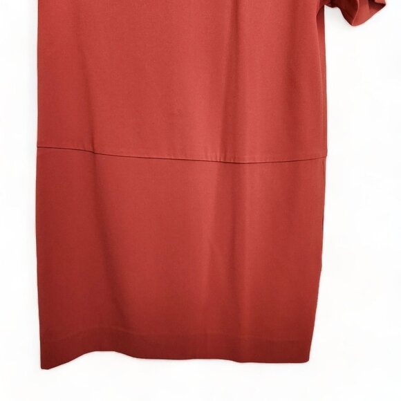 MM LaFleur Sheath Silvia Dress Women size M Orange brown brick Pockets - Picture 4 of 16